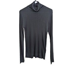 Ralph Lauren Sport Women's Turtleneck Pima Cotton Blend Slim Stretch Large